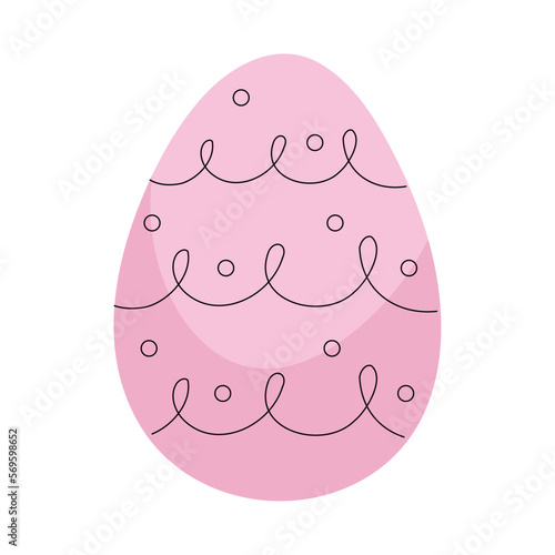 spring pink egg painted