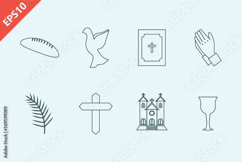 Hand drawn lent icon symbol design vector flat isolated illustration
