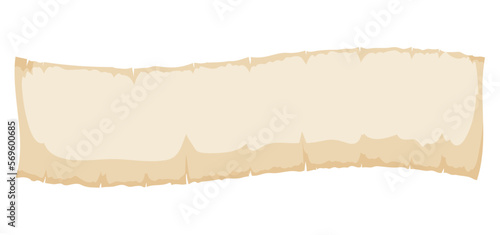 Ancient scroll template with wave movement over white background, Vector illustration