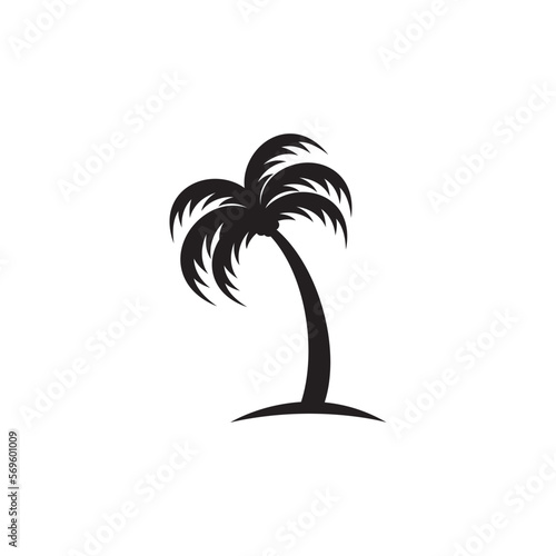 Palm tree summer logo template