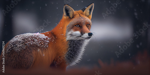 red fox in the snow © Julio