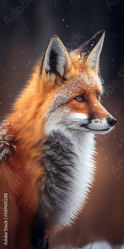 red fox vulpes in the snow © Julio