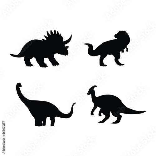 Creative dinosaur vector art illustration.