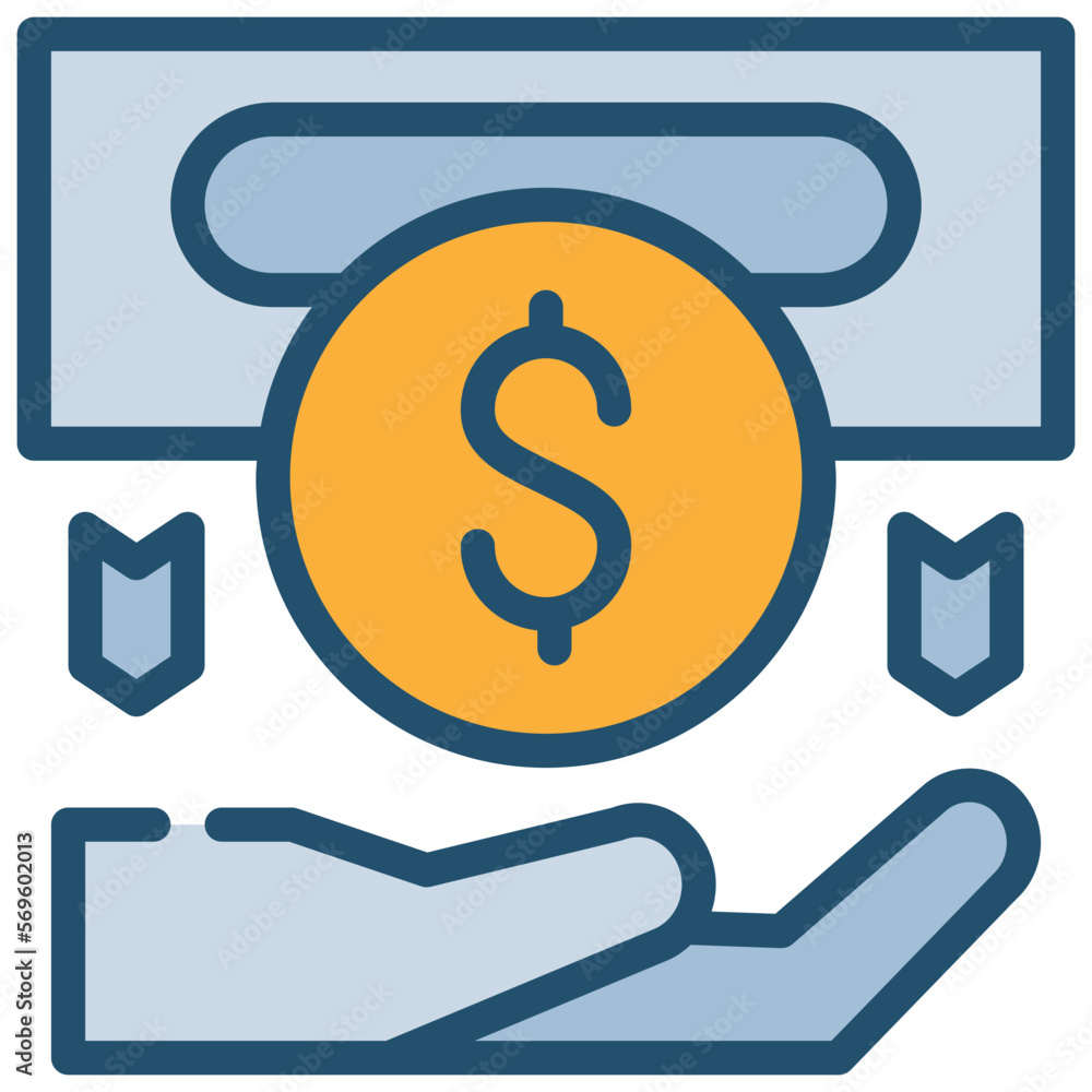 money receive transfer exchange icon filled outline