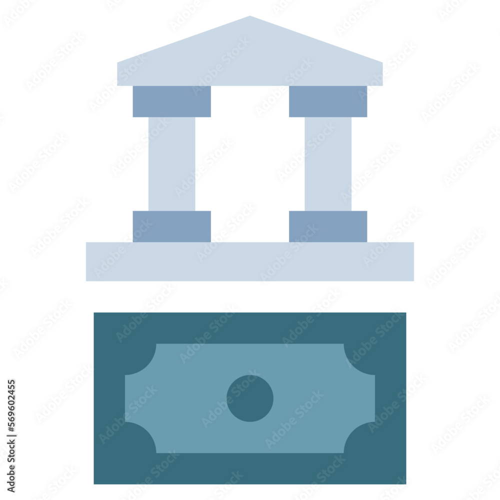money bank exchange transfer business icon flat style money bank exchange transfer business icon flat style