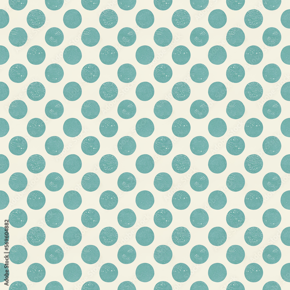 Polka dot seamless pattern. Minimalism fashion design print. Polka dots turquoise pastel vintage background, tile. For home decor, fabric textile pattern, postcard, wrapping paper, wallpaper