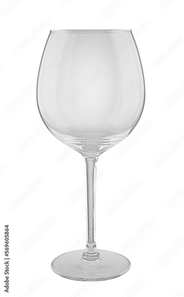 Empty glass goblet on transparent background, PNG image. Empty glass goblet on transparent background, PNG image.