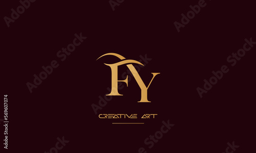 YF, FY, Y, F abstract letters logo monogram photo