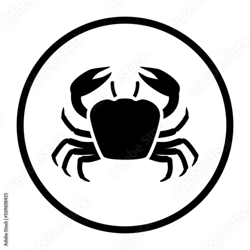 One color vector icon: crustaceans