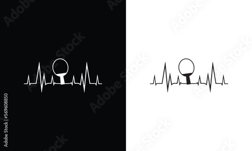 Heartbeat, Ping Pong Table Tennis Quote T shirt design, typography