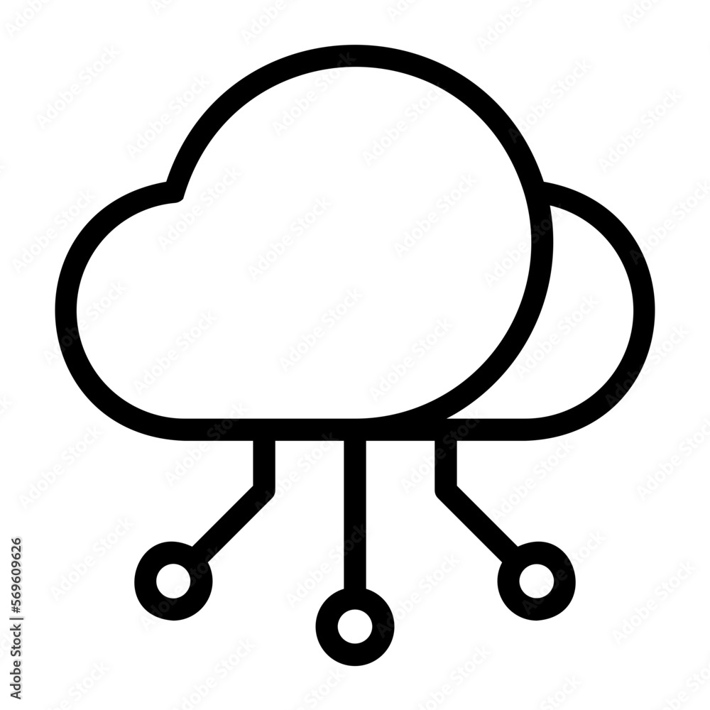 cloud computing line icon cloud computing line icon