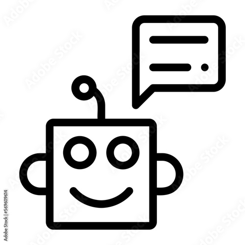 chatbot line icon