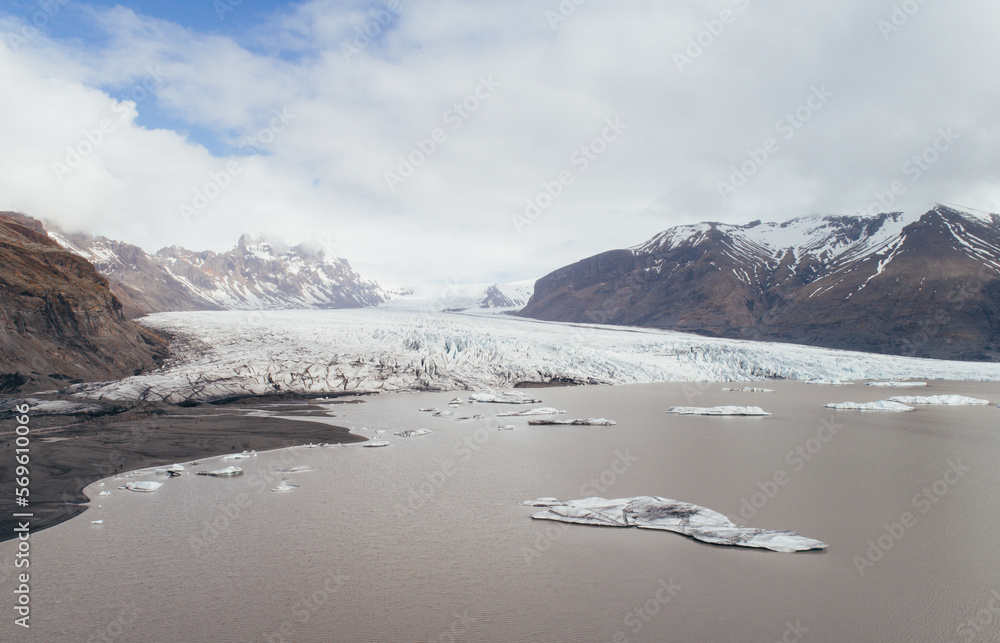 Fototapeta premium Iceland glaciers aerial view