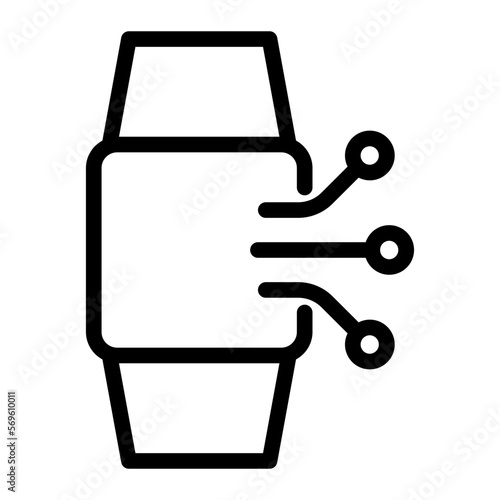 smartwatch line icon
