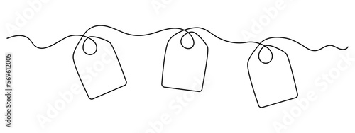 Sale label, one line art, continuous contour drawing,hand-drawn discount tag, minimalist design.Closeout sign,trendy template for shopping rebate.Editable stroke.Isolated. Vector illustration