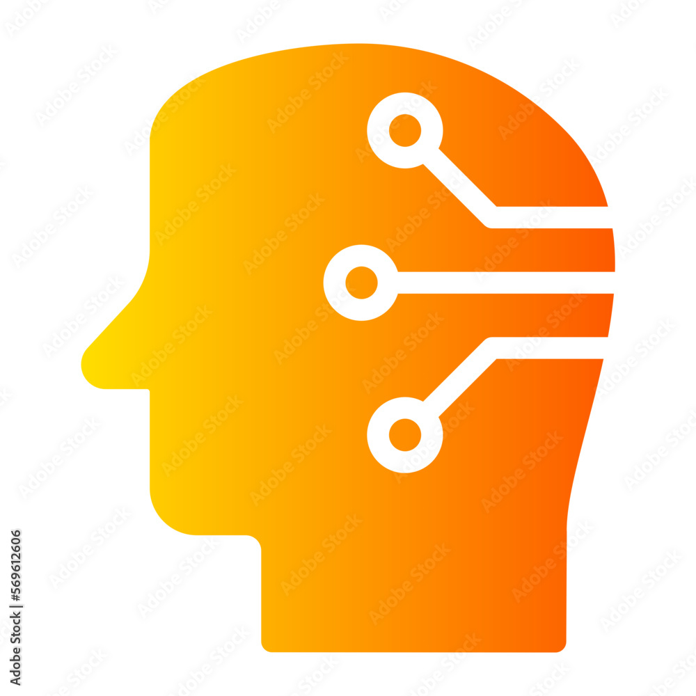 artificial intelligence gradient icon artificial intelligence gradient icon