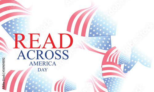 Read Across America Day concept. Template for background, banner, card, poster 