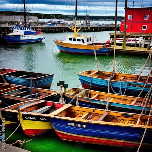 Wallpaper Mural A wharf full of boats. Torontodigital.ca