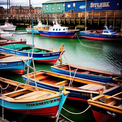 Wallpaper Mural A wharf full of boats. Torontodigital.ca
