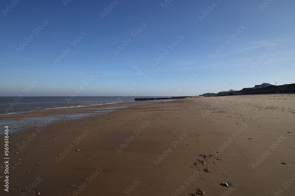 Walcott beach Norfolk UK