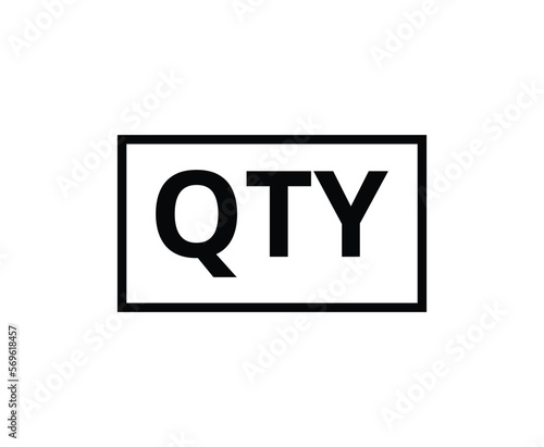 Isolated Quantity symbol. 