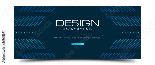 Modern horizontal banner with abstract dotted pattern