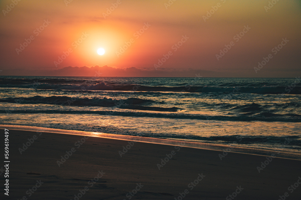 Por do sol na praia mole em Florianópolis SC