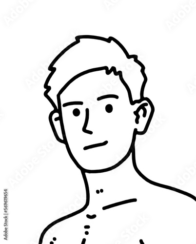 Wallpaper Mural black and white of man cartoon for coloring Torontodigital.ca