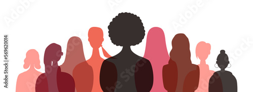 Women of different ethnicities together. 