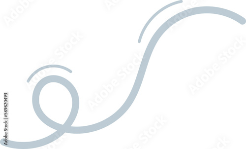 Hand drawn doodle curved line clip art
