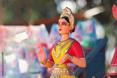 Indian famous Thanjavur dancing dolls photo