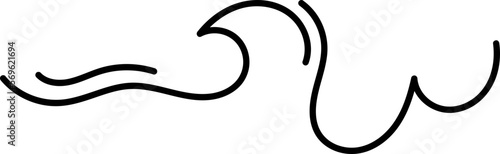 Hand drawn doodle waves clip art