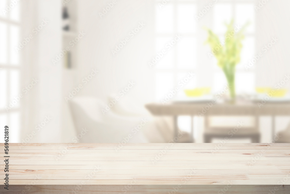 Küche Holzbrett Tisch Hintergrund unscharf Vorlage Stock-Illustration |  Adobe Stock
