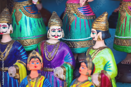 Indian famous Thanjavur dancing male dolls 