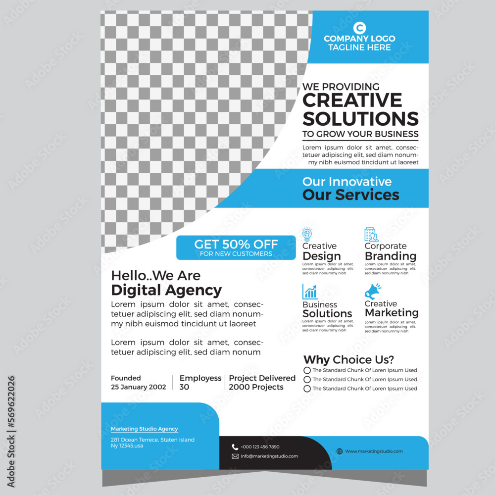 Obraz premium Corporate Flyer Template Business Flyer Colorful Concepts