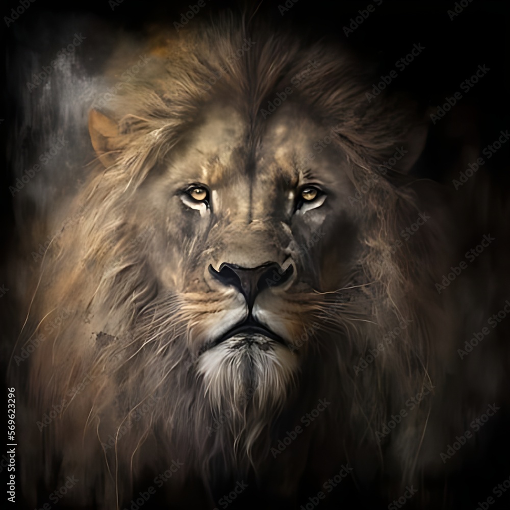 Portrait of a lion 