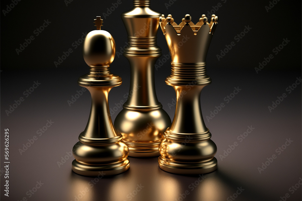 Chess board with pieces concept idea. Ai generated Chess board with pieces concept idea. Ai generated