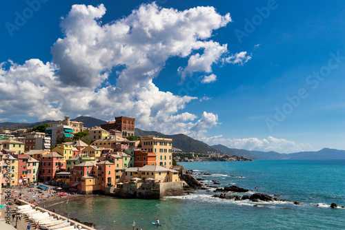 The typical Boccadasse neighborhood, Genoa, Liguria, Italy, Europe photo