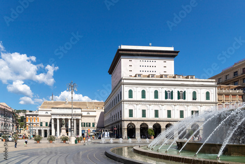 Piazza de Ferrari, Genoa, Liguria, Italy, Europe photo