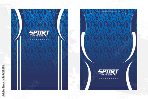 Abstract texture sport jersey design in blue color for sport club uniform
