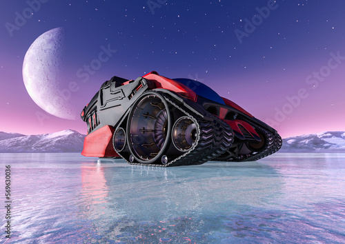 amazing vehicle from mars on ice land