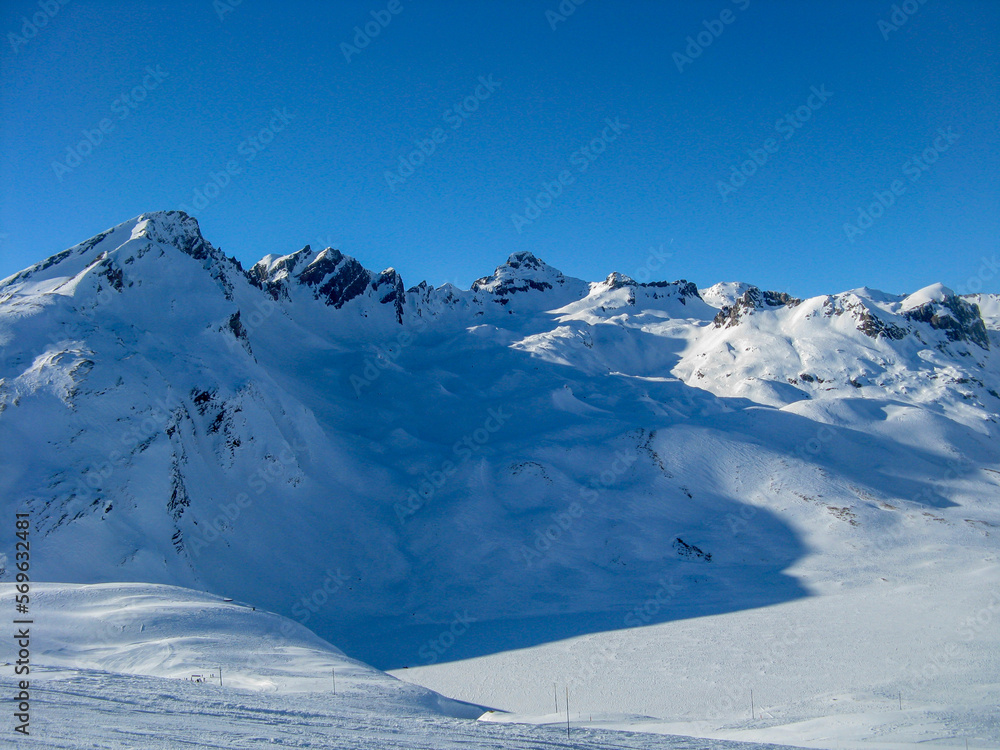 Obraz premium Border mountains between Italy and France