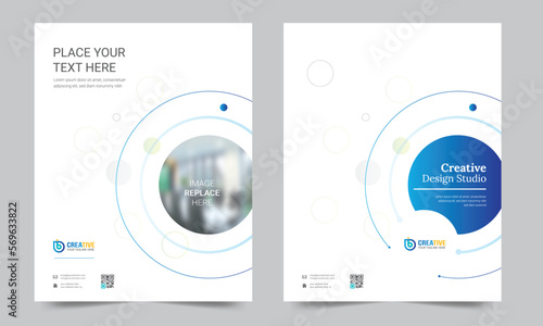 Cover design for annual report and business catalog, magazine, flyer or booklet. Brochure template layout. A4 cover vector EPS-10
