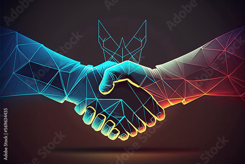 Business partnership meeting. Picture businessman' handshake. Successful businessmen handshaking after good deal. a background image for trust, teamwork, and Concept of partnership - handshake busines photo
