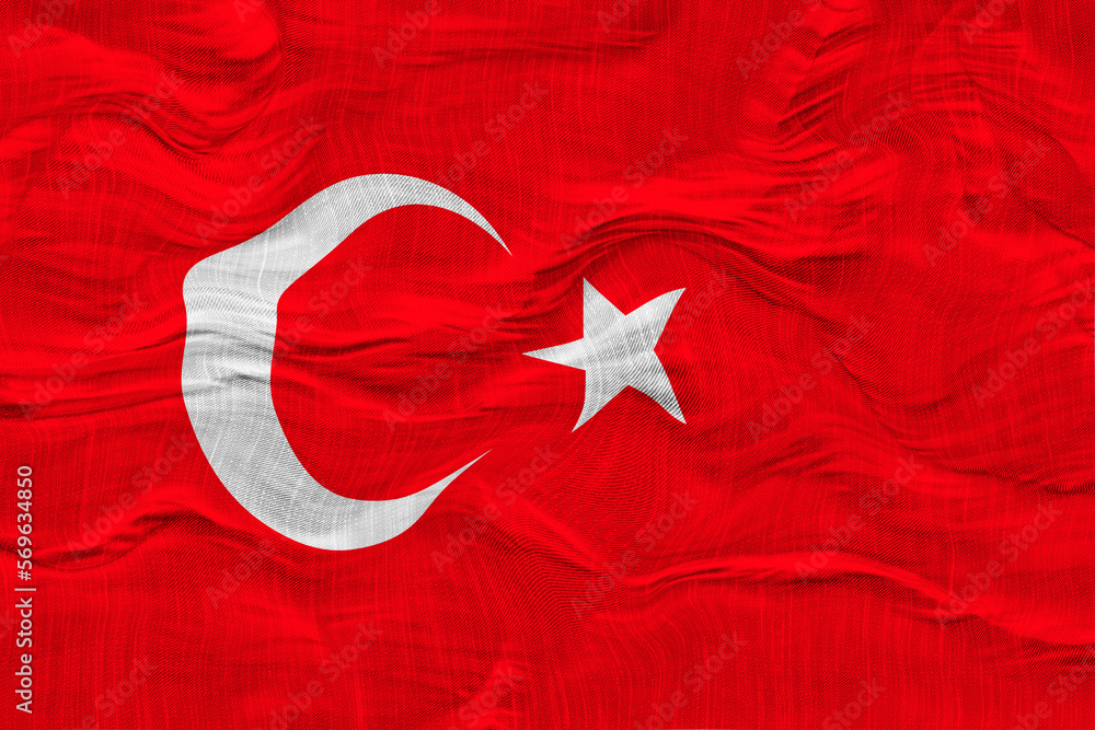 National Flag of Turkey Background for editors and designers. National holiday