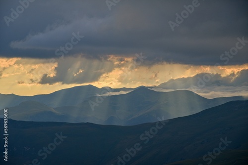 clouds over the mountains