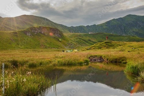 Mountain camping site