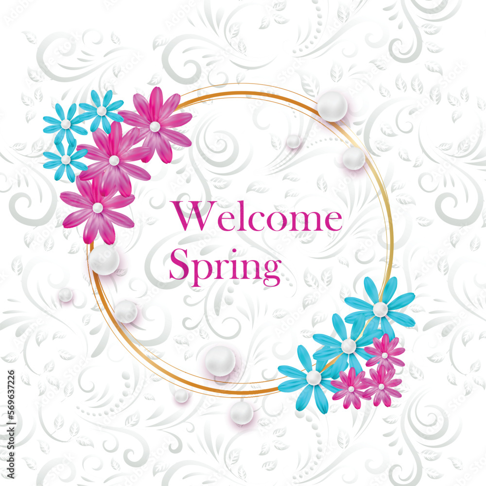 hello spring background design
