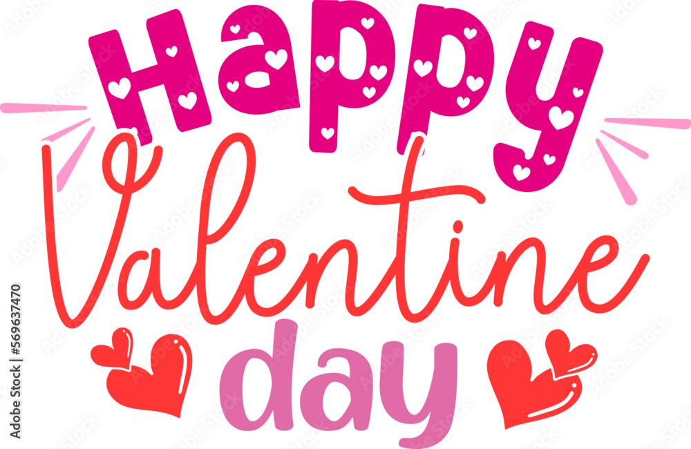 Happy Valentine Day Typography Happy Valentine Day Typography