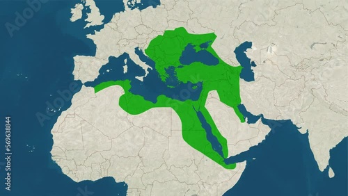 Zoom in to the map of Ottoman empire with text, textless and with flag